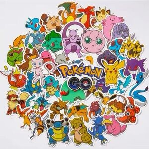 50 PC Pokemon Stickers Generation 1 - Starting Season - Design